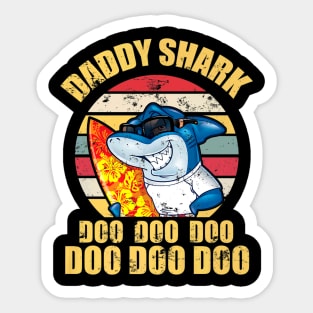 Daddy Shark Doo Doo Doo Fathers Day 2023 Sticker